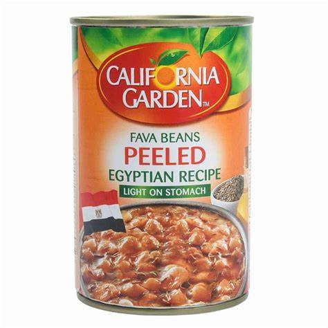 CALIFORNIA GARDEN FAVA BEANS EGYPTIAN PEELED 24x400G