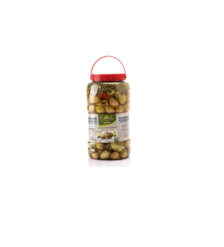 CHOICE – CRACKED OLIVES W MIXTURE 6×2.5